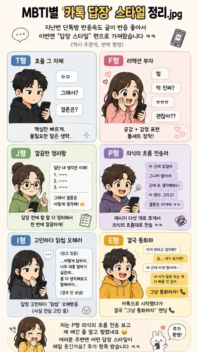 MBTI별 '카톡 답장' 스타일 정리.jpg